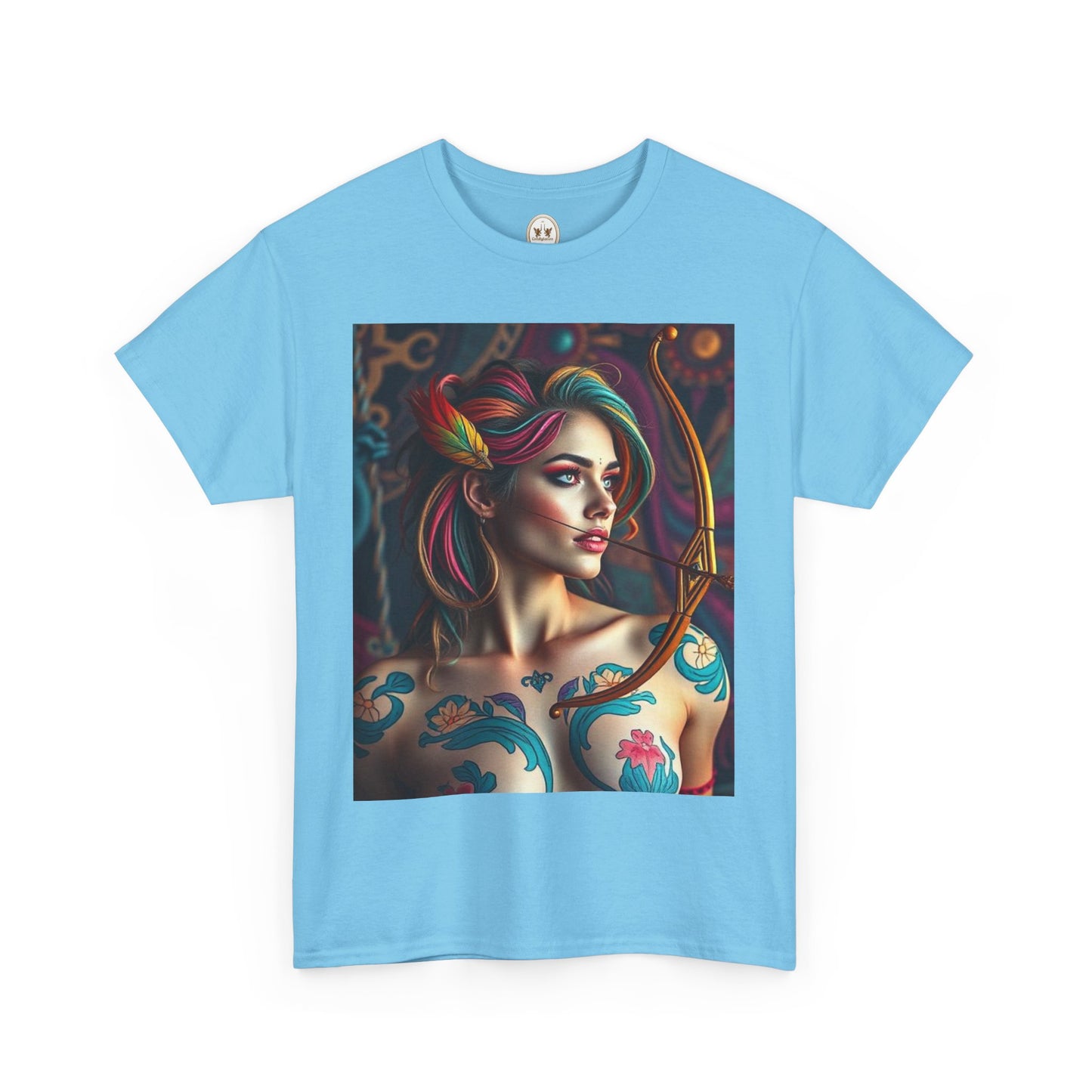Unisex Heavy Cotton T-Shirt, Sagittarius, Zodiac v1, Sexy Art