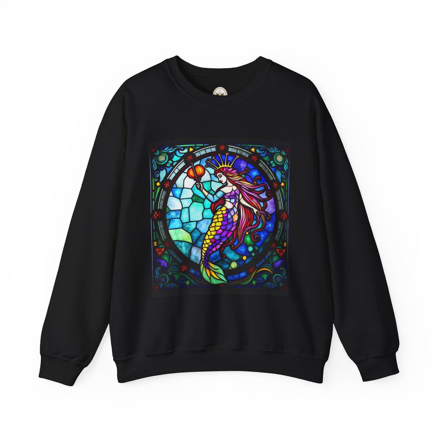 Unisex Heavy Blend™ Crewneck Sweatshirt, Glass, Aquarius Zodiac Design