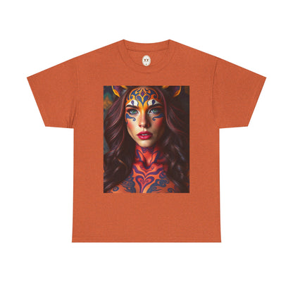 Unisex Heavy Cotton T-Shirt, Leo, Zodiac, Sexy Art