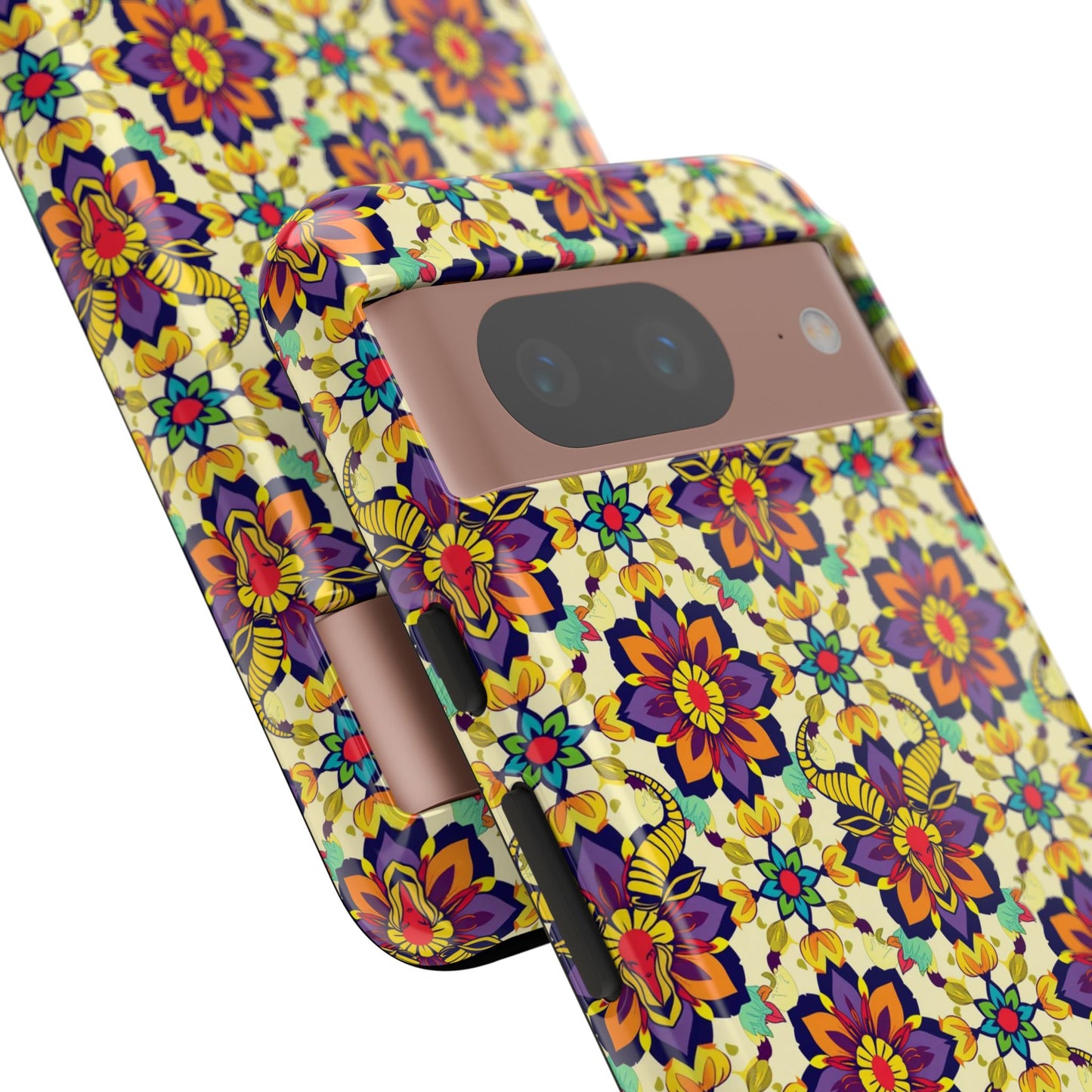 Tough Cases, Taurus, Zodiac v1, Flower Pattern