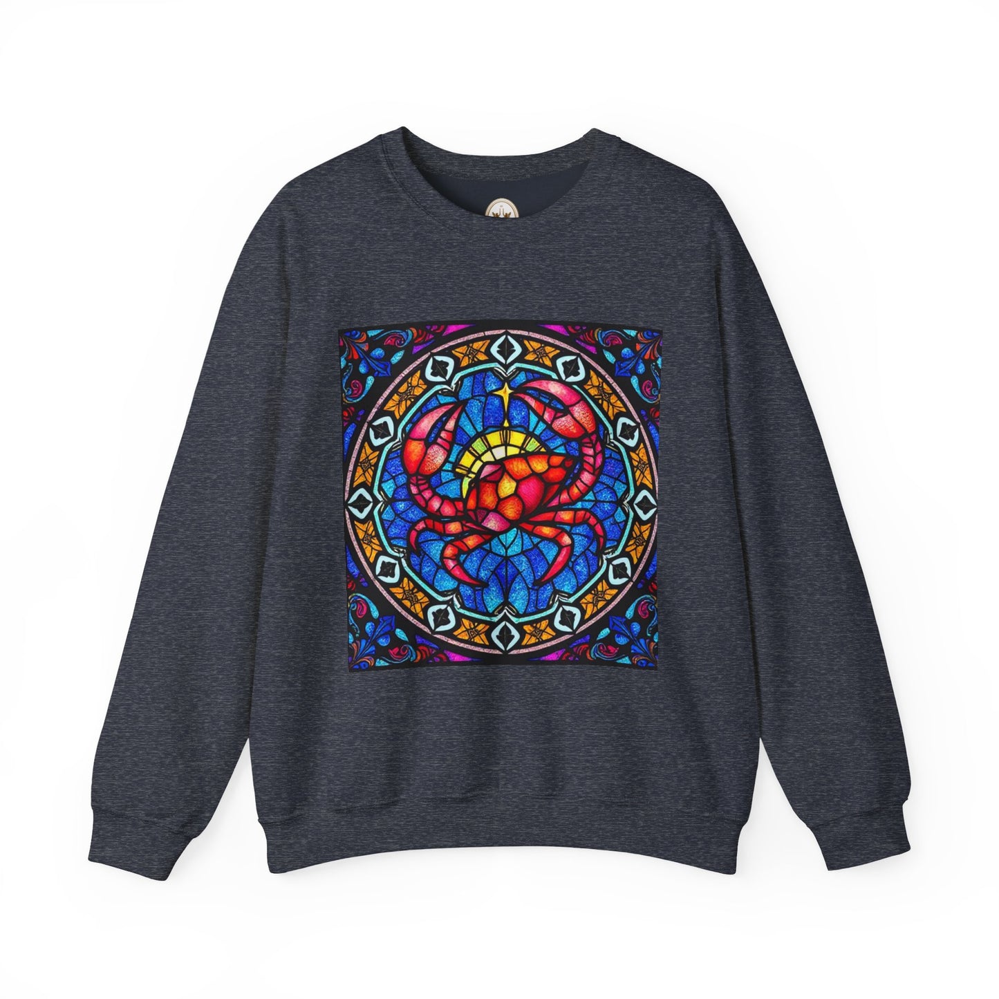 Unisex Heavy Blend™ Crewneck Sweatshirt, Glass 1, Cancer Zodiac Design