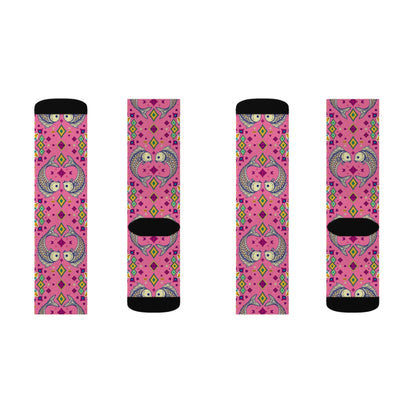 Sublimation Socks, Pisces, Zodiac v1, Jewel Pattern