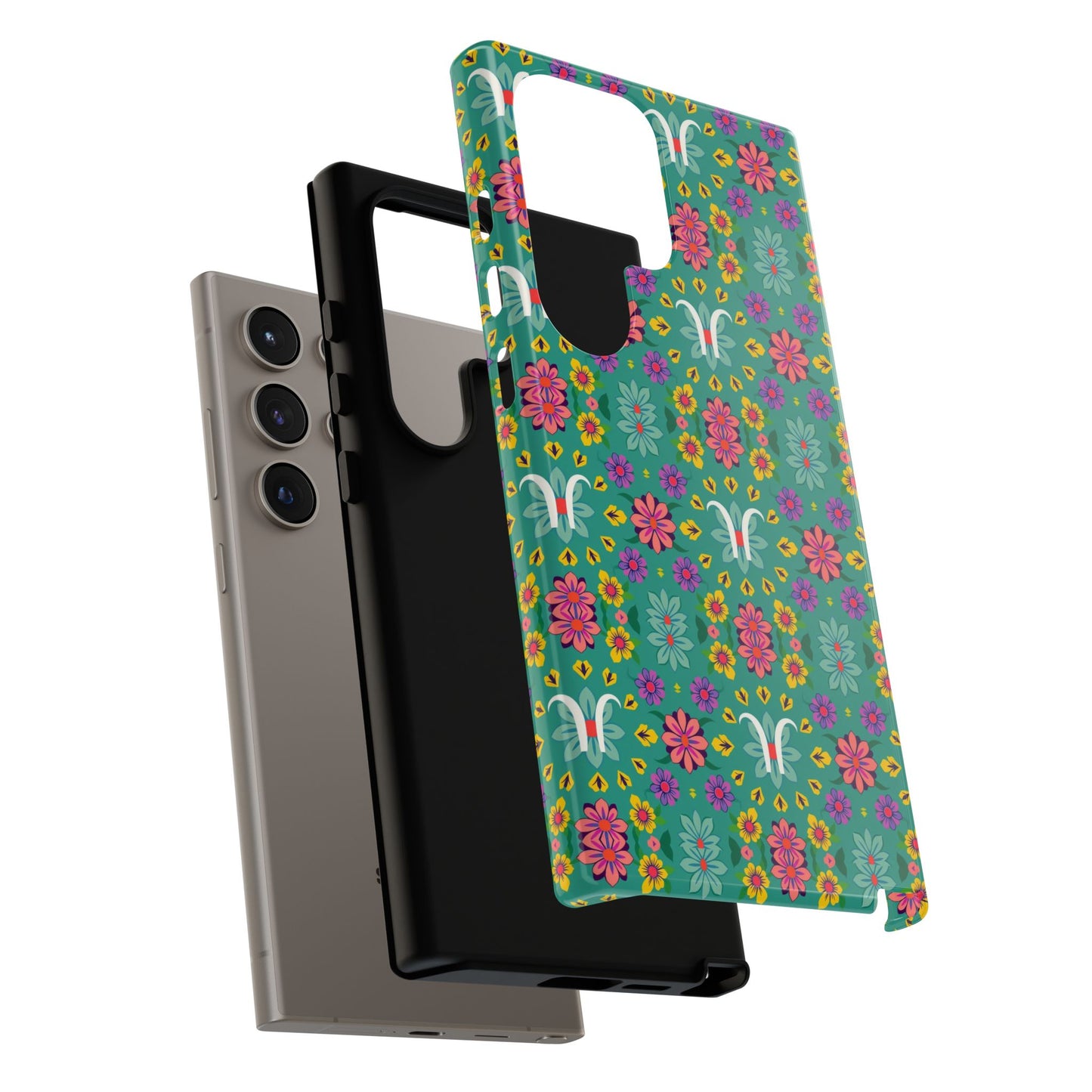 Tough Cases, Aquarius, Zodiac v4, Flower Pattern