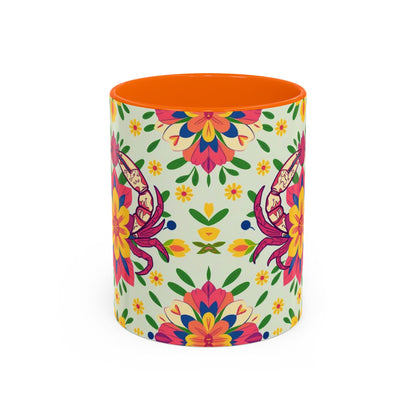 Accent Coffee Mug, Cancer, Zodiac v3, Flower Pattern, (11, 15oz)