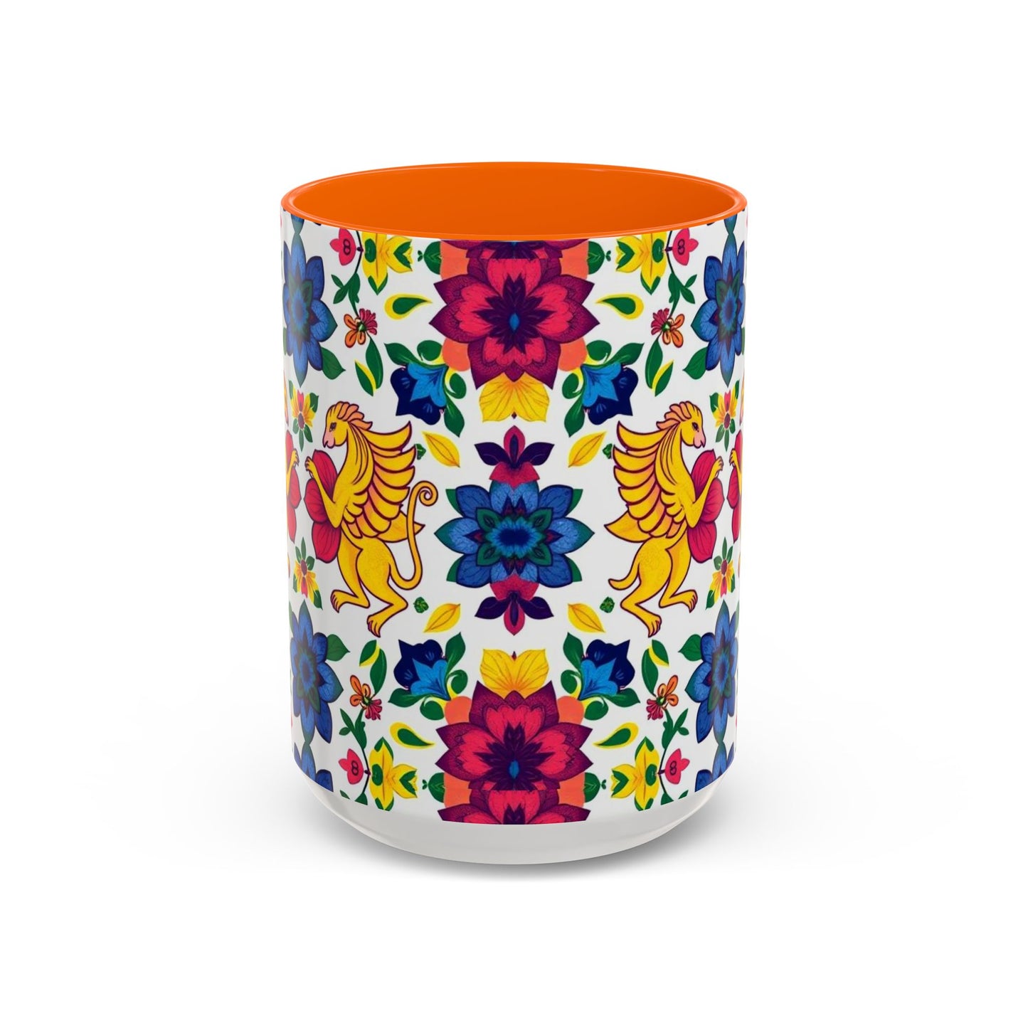 Accent Coffee Mug, Gemini, Zodiac, Flower Pattern, (11, 15oz)