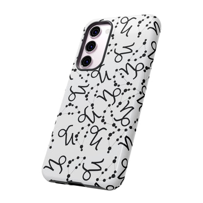 Tough Cases with the Capricorn Zodiac sign for iPhone, Samsung Galaxy, and Google Pixel devices
