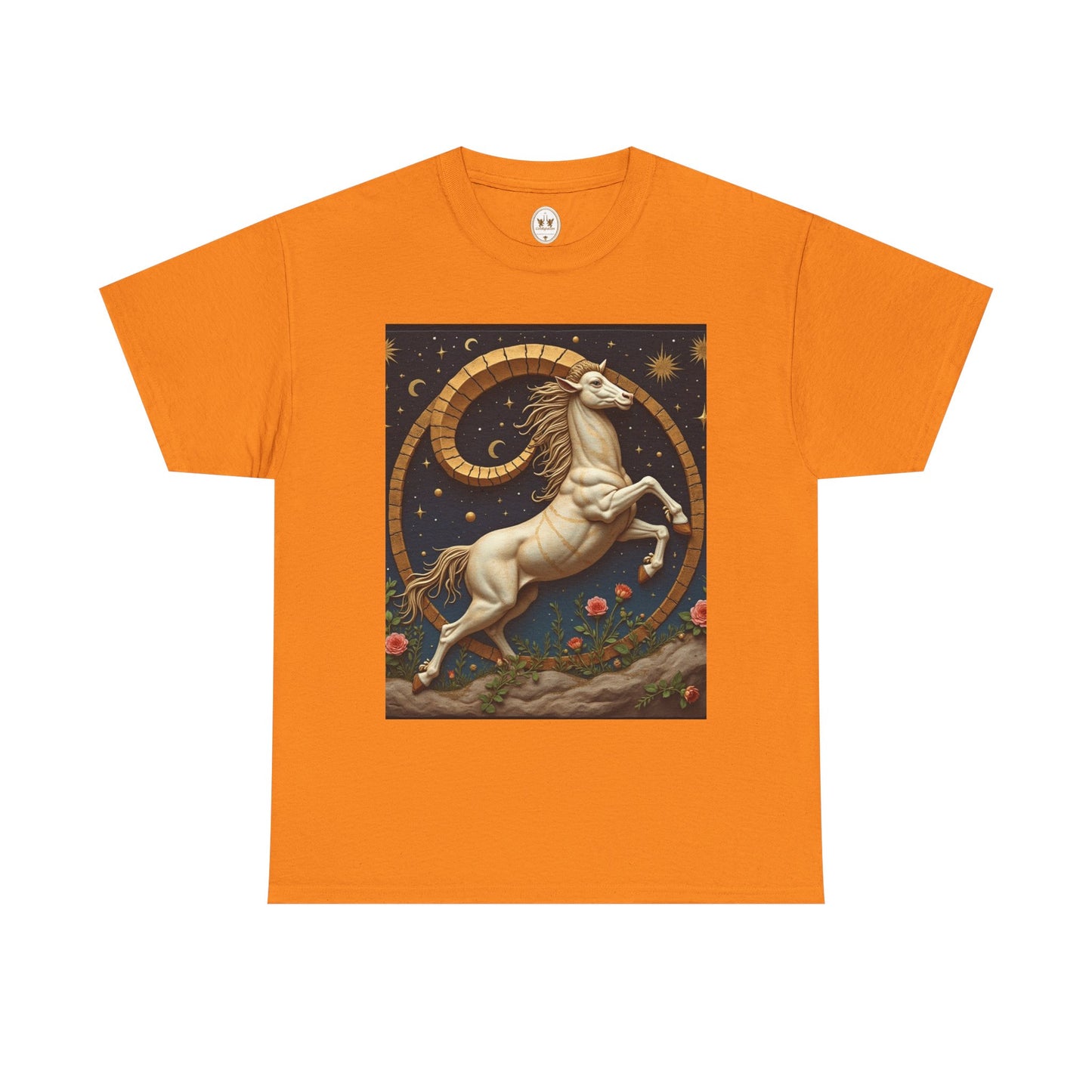 Unisex Heavy Cotton T-Shirt, Aries Animal 1v, Zodiac Design