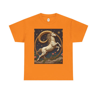 Unisex Heavy Cotton T-Shirt, Aries Animal 1v, Zodiac Design