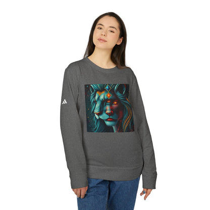 Adidas, Unisex Fleece Crewneck Sweatshirt, Leo, Pop Art, Zodiac