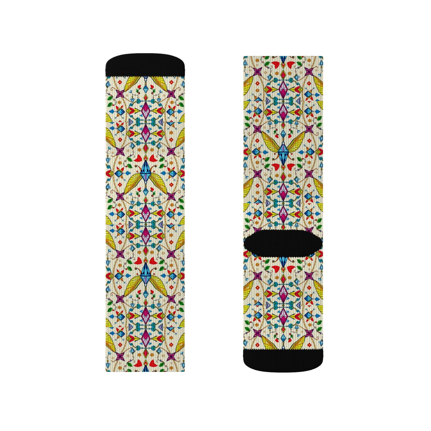 Sublimation Socks, Sagittarius, Zodiac, Jewel Pattern