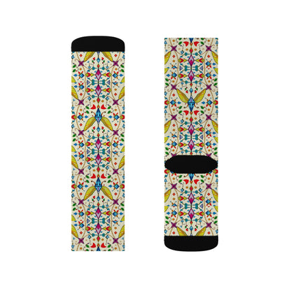Sublimation Socks, Sagittarius, Zodiac, Jewel Pattern