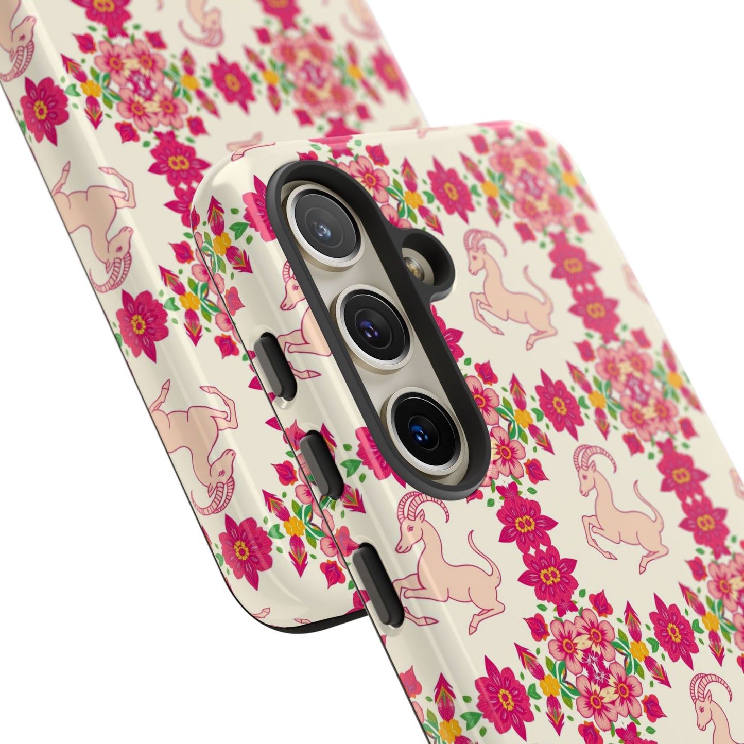 Tough Cases, Capricorn, Zodiac v3, Flower Pattern