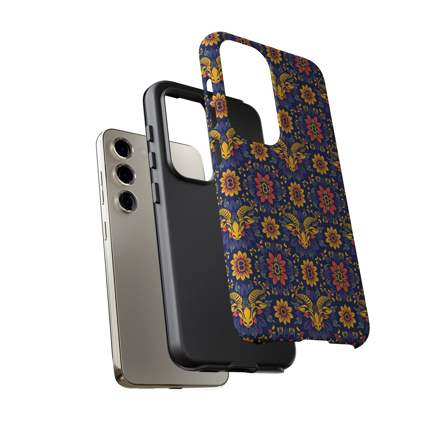 Tough Cases, Taurus, Zodiac v3, Flower Pattern