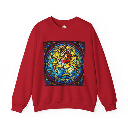 Unisex Heavy Blend™ Crewneck Sweatshirt, Glass, Capricorn Zodiac Design