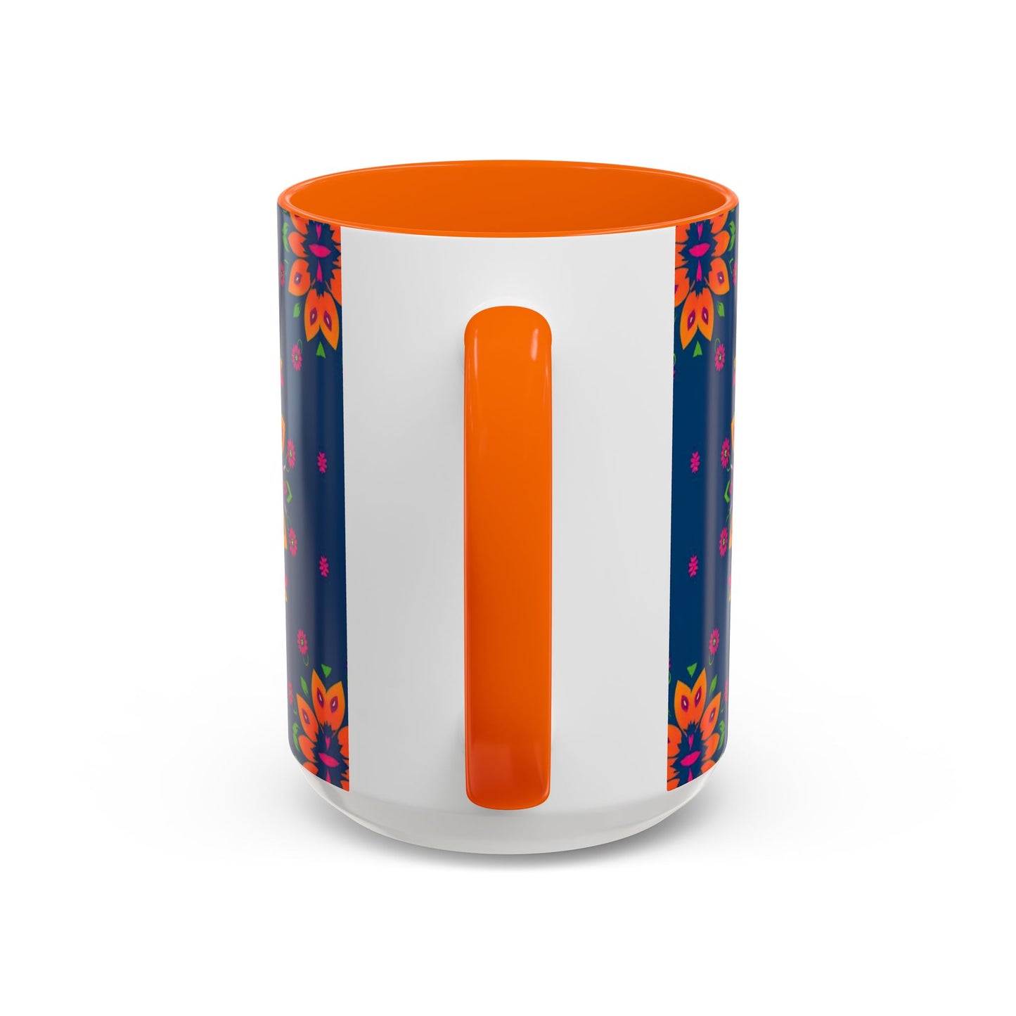 Accent Coffee Mug, Gemini, Zodiac v2, Flower Pattern, (11, 15oz)