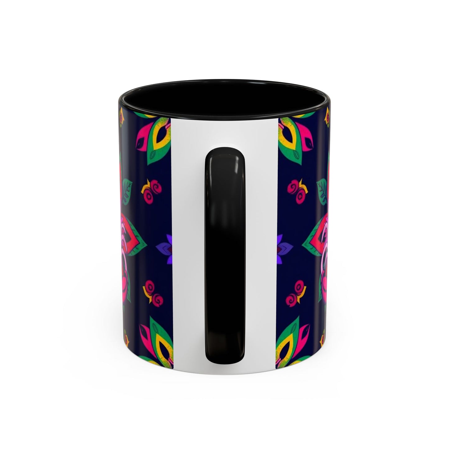 Accent Coffee Mug, Scorpio, Zodiac v4. Flower Pattern, (11, 15oz)