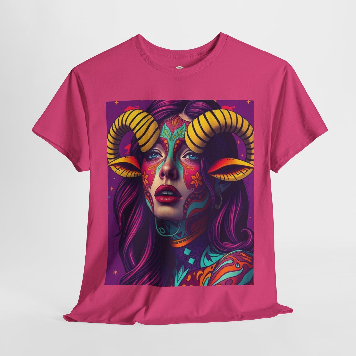 Unisex Heavy Cotton T-Shirt, Taurus, Zodiac v2, Sexy Art