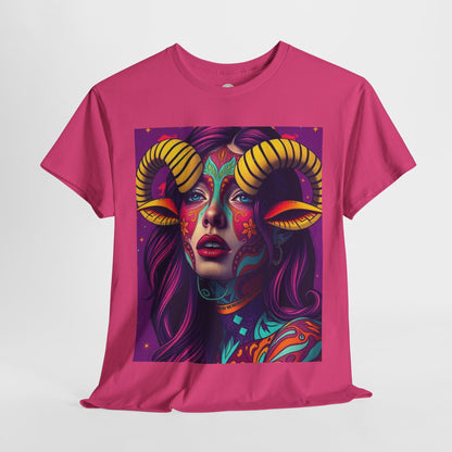 Unisex Heavy Cotton T-Shirt, Taurus, Zodiac v2, Sexy Art