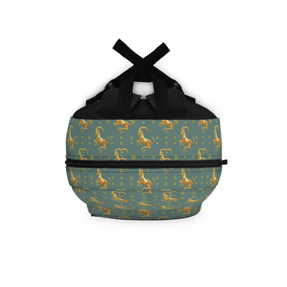 Backpack, Capricorn, Zodiac, Metal Pattern