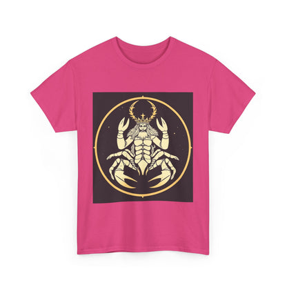Unisex Heavy Cotton T-Shirt, Scorpio King, Print Art, Zodiac Design