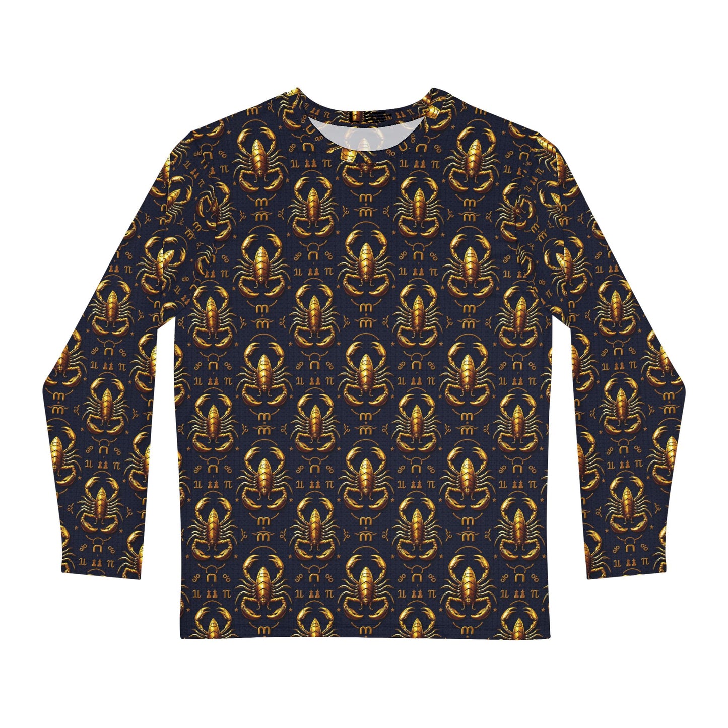 Men's Long Sleeve Shirt, (AOP), Scorpio, Zodiac, Pattern