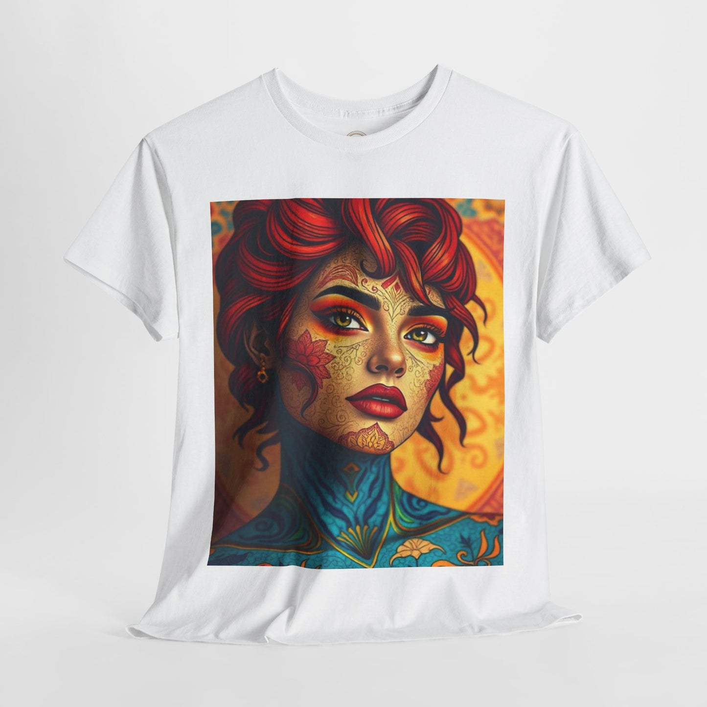 Unisex Heavy Cotton T-Shirt, Aquarius, Zodiac, Sexy Art
