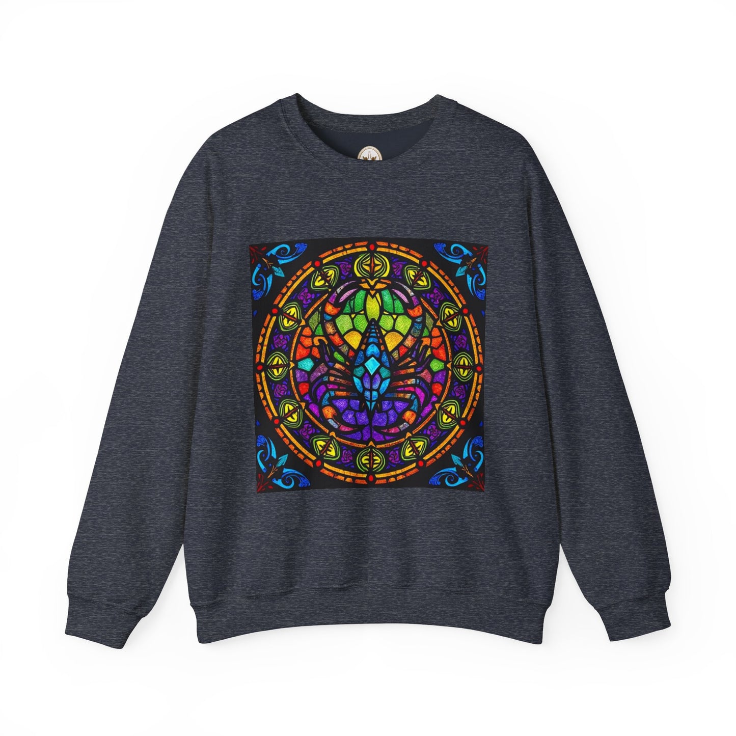 Unisex Heavy Blend™ Crewneck Sweatshirt, Glass 1, Scorpio Zodiac Design