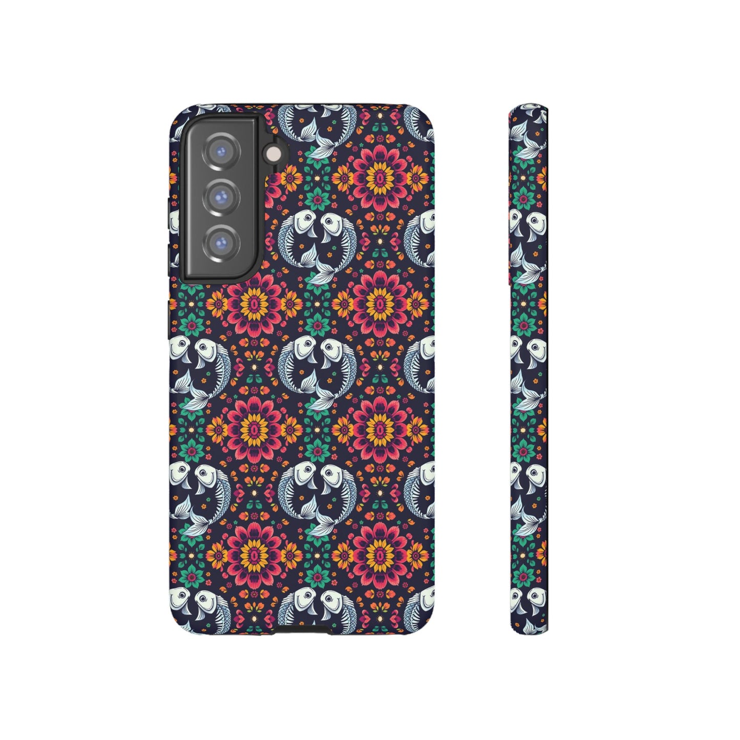 Tough Cases, Pisces, Zodiac v4, Flower Pattern