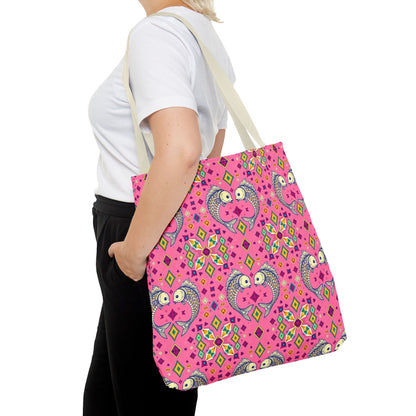 Tote Bag (AOP), Pisces, Zodiac, Jewel Pattern