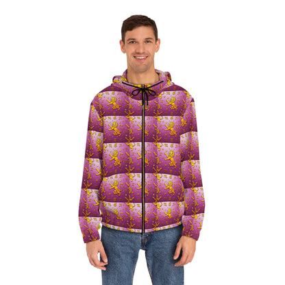 Full-Zip Hoodie (AOP), Leo, Zodiac v1, Pattern
