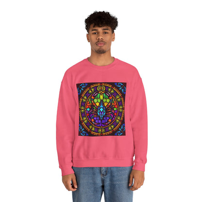 Unisex Heavy Blend™ Crewneck Sweatshirt, Glass 1, Scorpio Zodiac Design