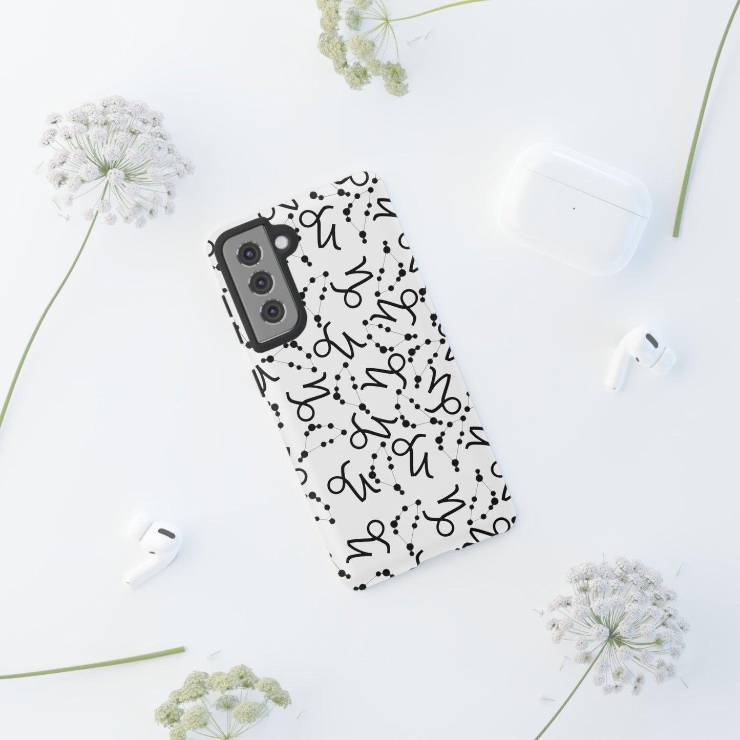 Tough Cases with the Capricorn Zodiac sign for iPhone, Samsung Galaxy, and Google Pixel devices