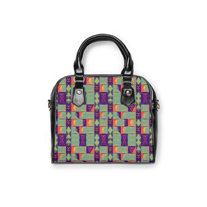 Shoulder Handbag, Aquarius, Zodiac, Shapes Pattern