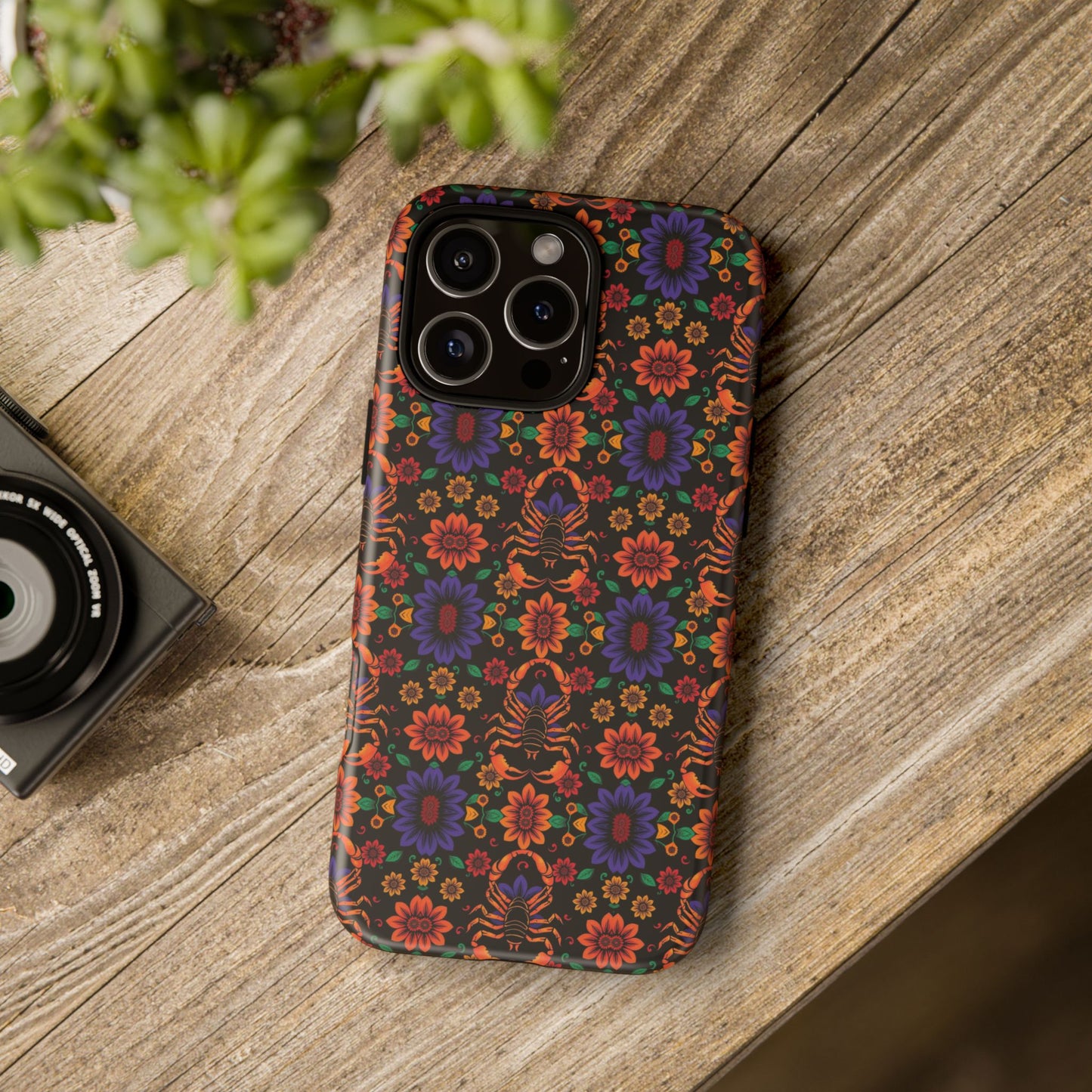 Tough Cases, Scorpio, Zodiac, Flower Pattern
