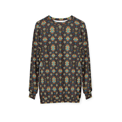 Unisex Sweatshirt (AOP), Sagittarius, Zodiac v3, Jewel Pattern
