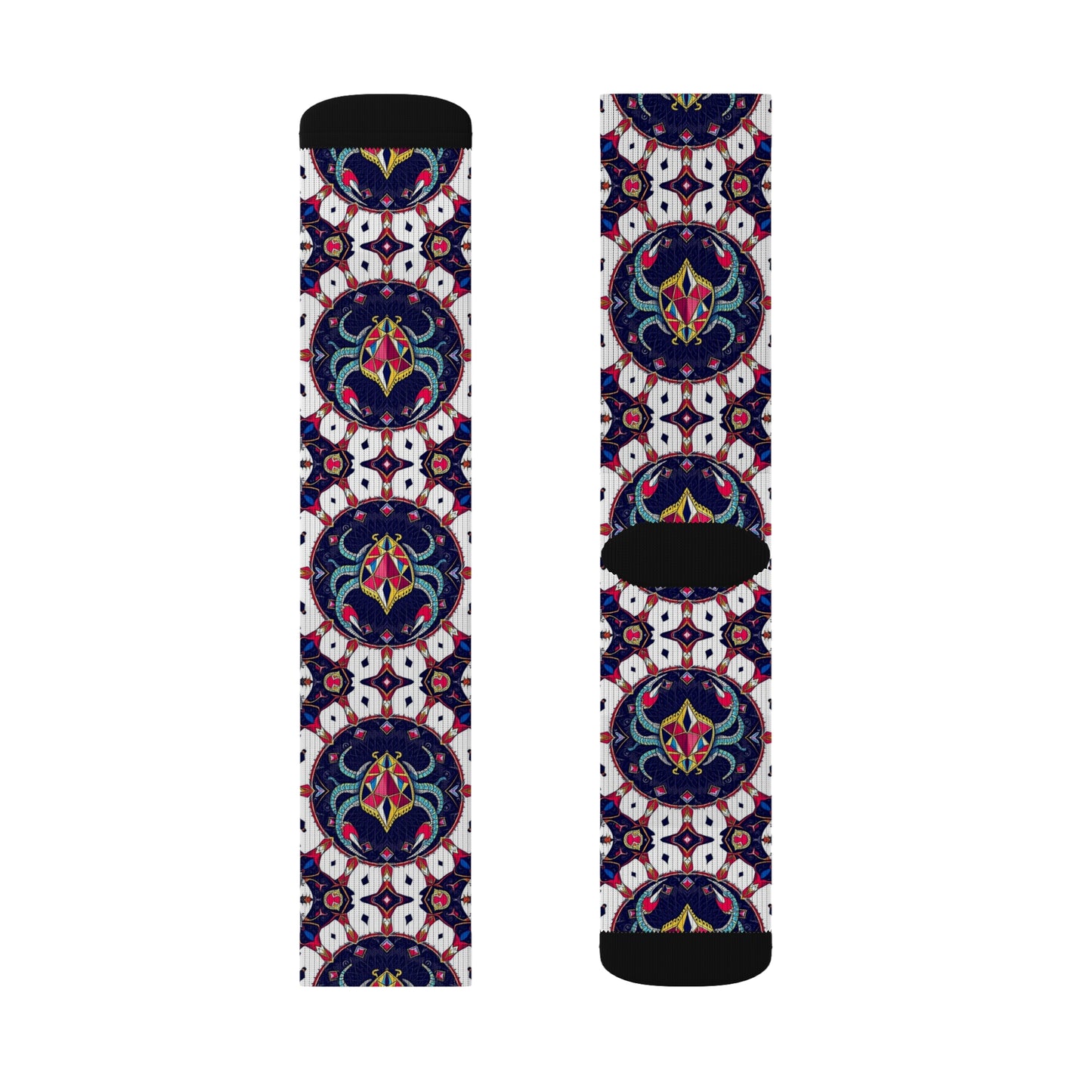 Sublimation Socks, Scorpio, Zodiac, Jewel Pattern