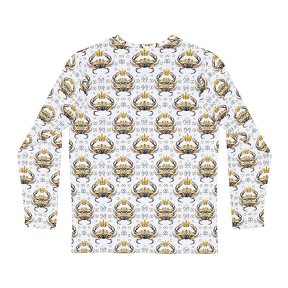 Men's Long Sleeve Shirt, (AOP), Cancer, Zodiac v3, Pattern