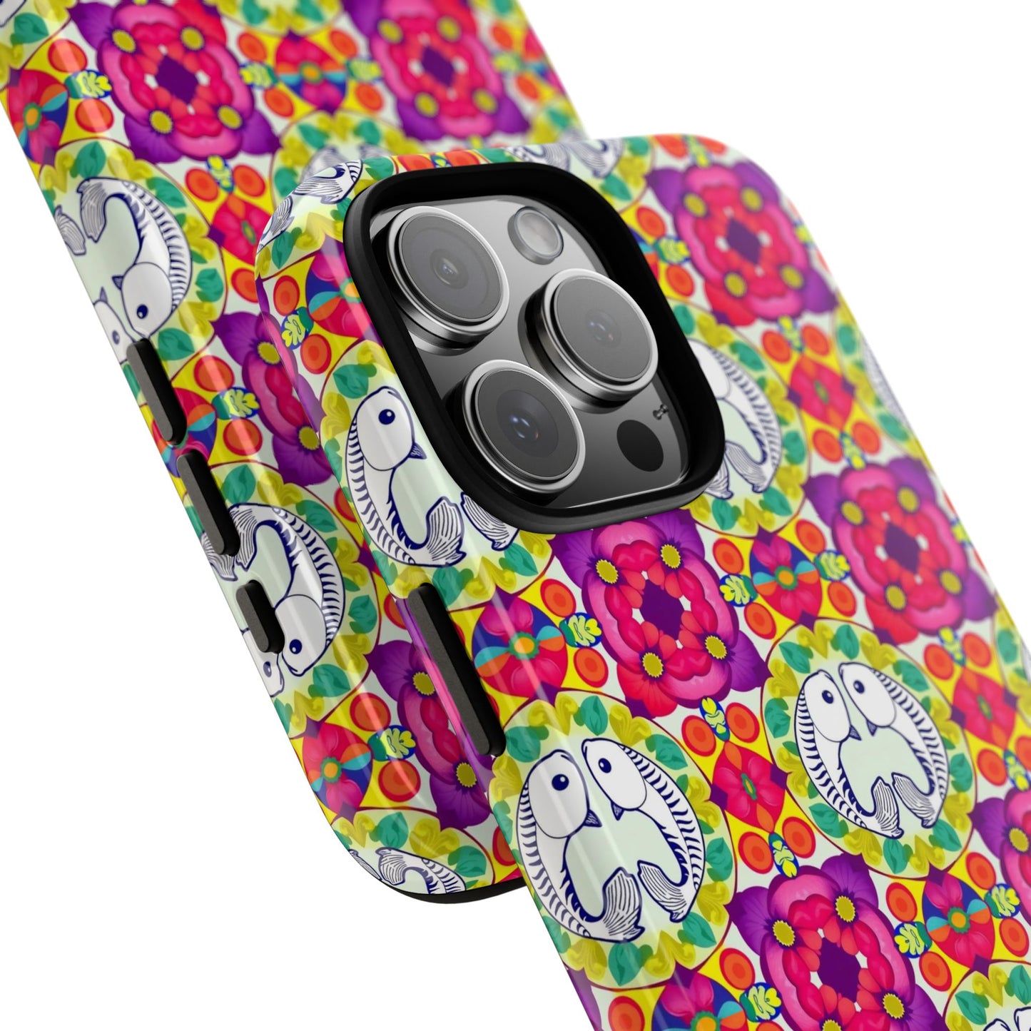 Tough Cases, Pisces, Zodiac v2, Flower Pattern