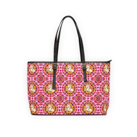 Leather Shoulder Bag, Capricorn, Zodiac, Flower Pattern