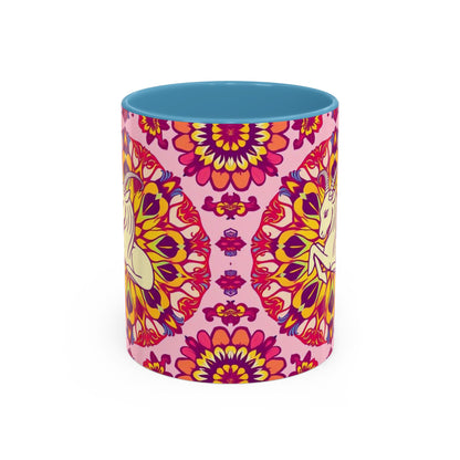 Accent Coffee Mug, Capricorn, Zodiac v3, Flower Pattern, (11, 15oz)