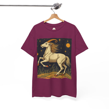Unisex Heavy Cotton T-Shirt, Aries Animal, Zodiac Design