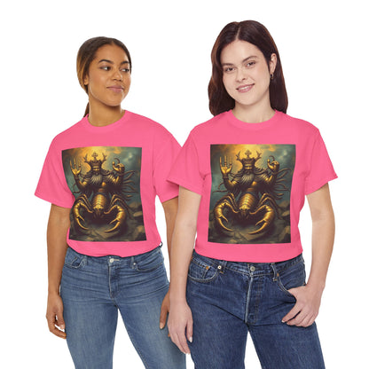 Unisex Heavy Cotton T-Shirt, Desert Scorpio King, Zodiac Design