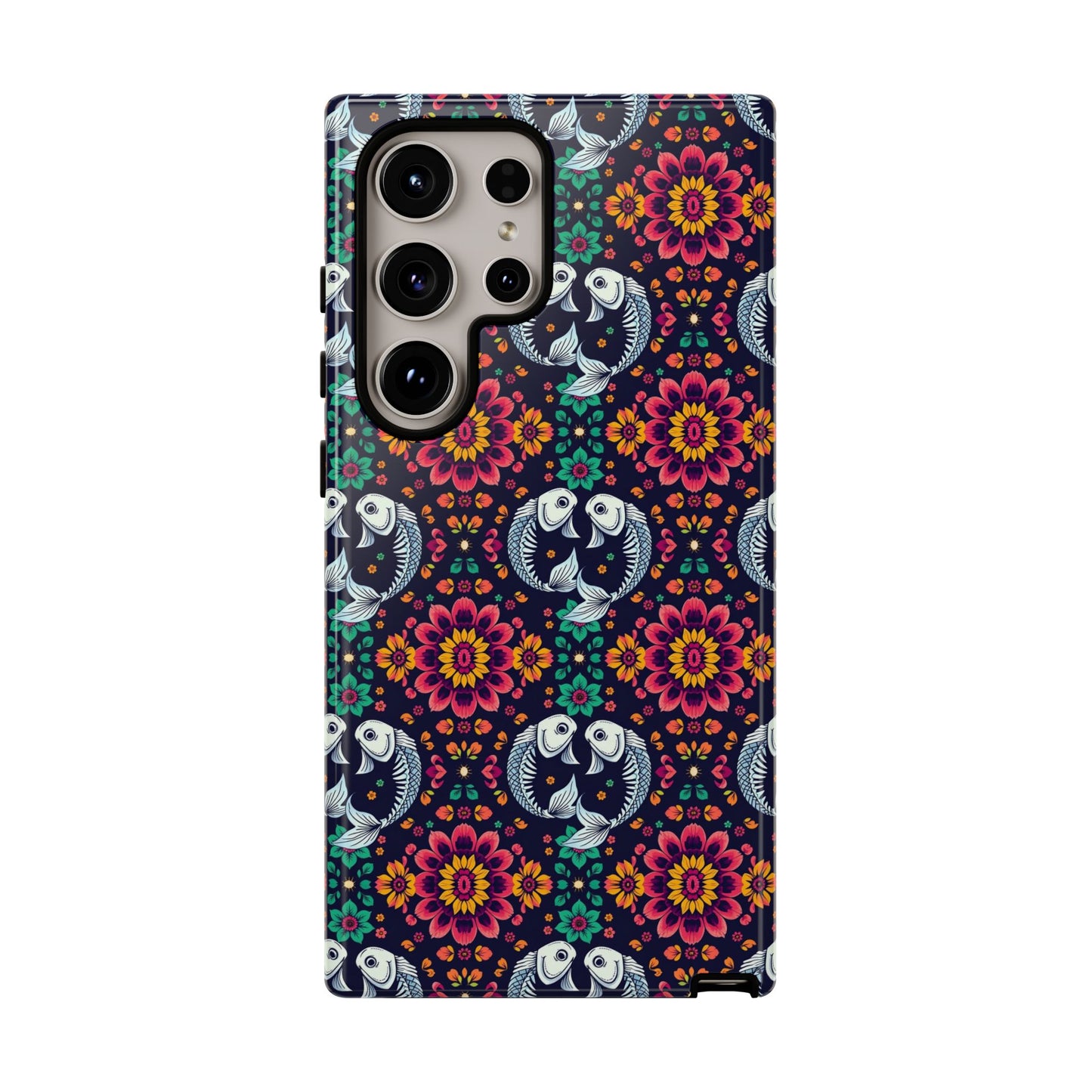 Tough Cases, Pisces, Zodiac v4, Flower Pattern