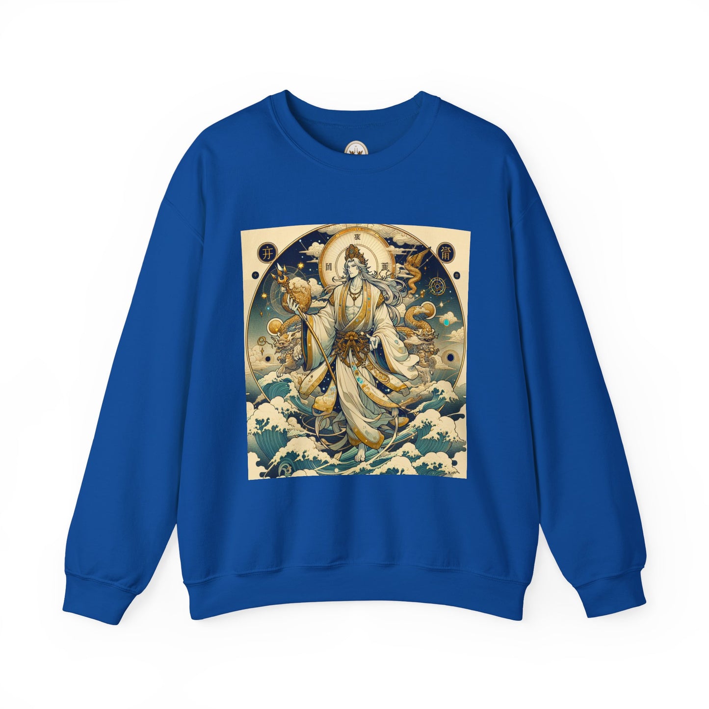 Unisex Heavy Blend™ Crewneck Sweatshirt, Anime Capricorn God,  Zodiac Design