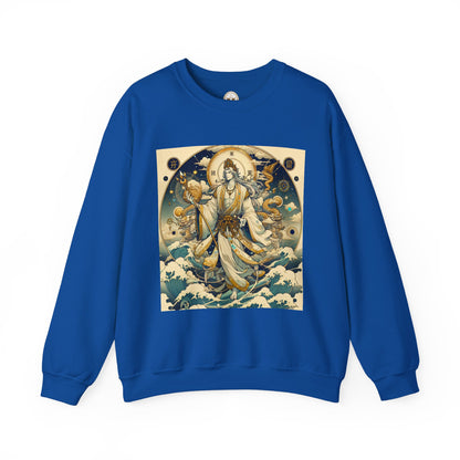 Unisex Heavy Blend™ Crewneck Sweatshirt, Anime Capricorn God,  Zodiac Design