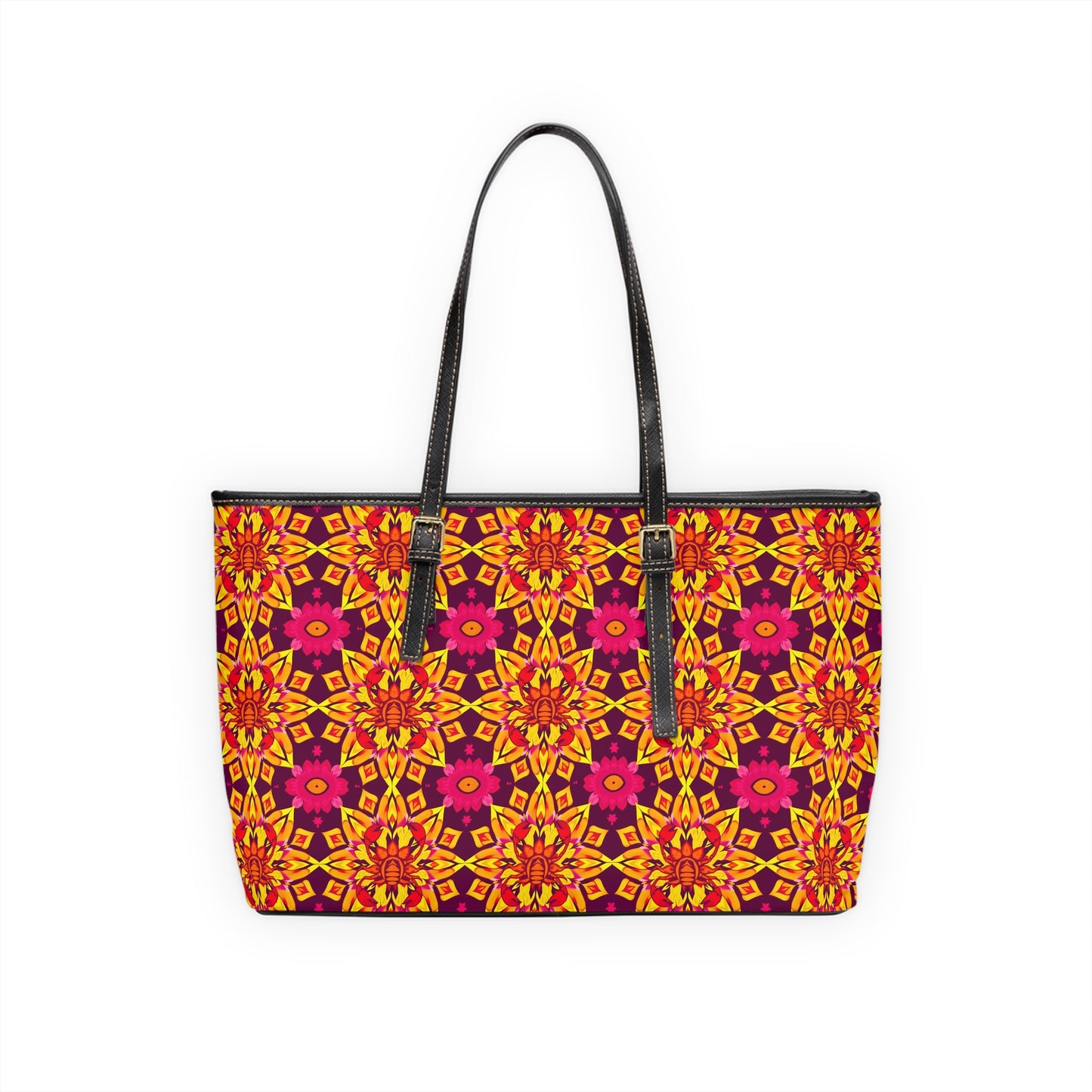 Leather Shoulder Bag, Scorpio, Zodiac v2, Flower Pattern