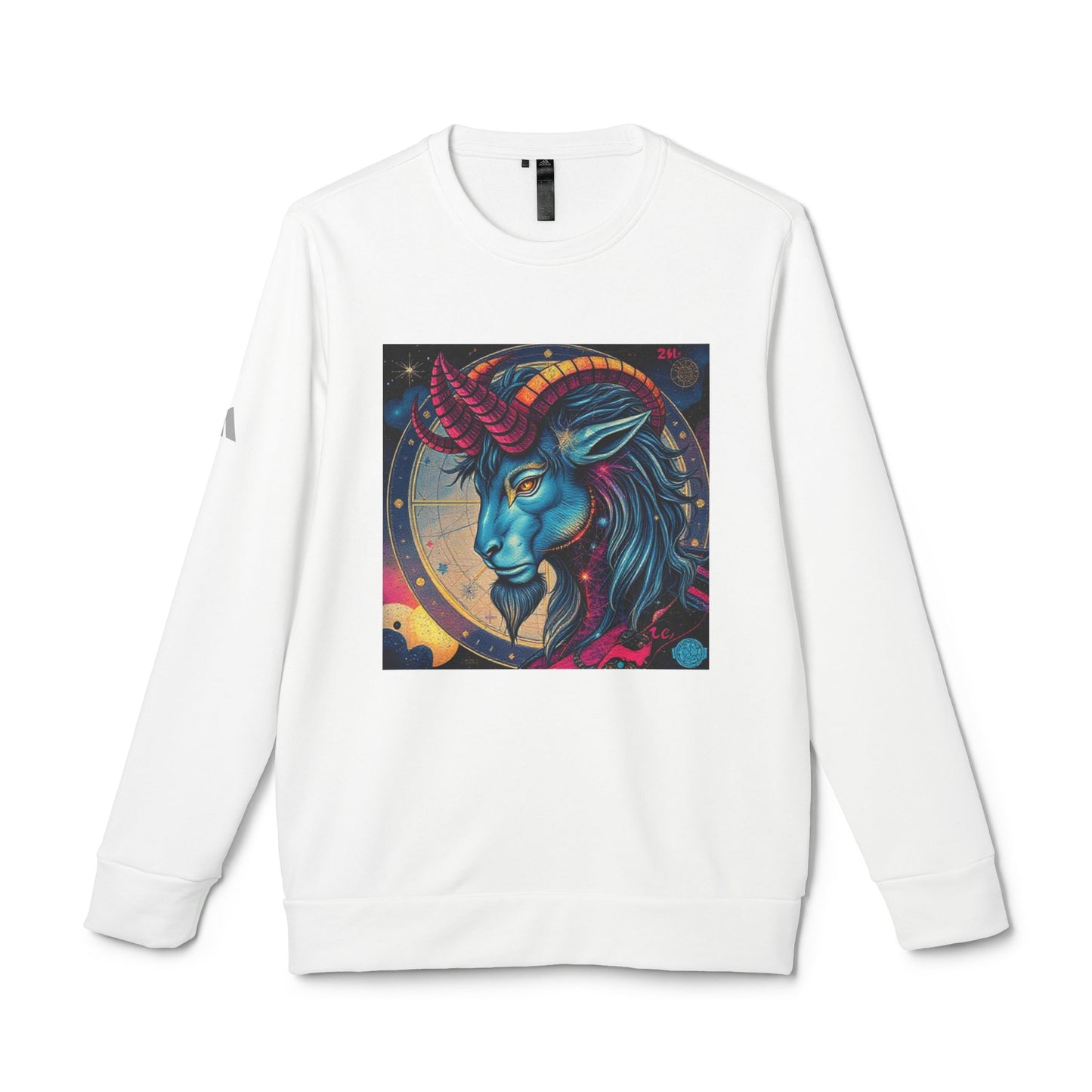 Adidas, Unisex Fleece Crewneck Sweatshirt, Capricorn, Pop Art v1, Zodiac