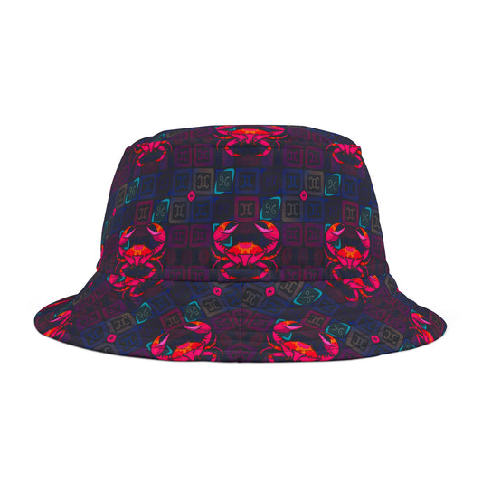 Bucket Hat, (AOP), Cancer, Zodiac v1, Shape Pattern