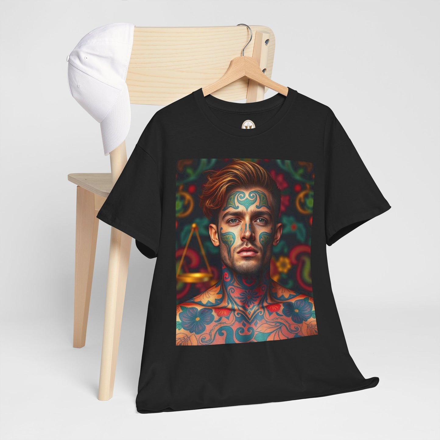 Unisex Heavy Cotton T-Shirt, Libra, Zodiac, Sexy Art
