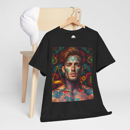 Unisex Heavy Cotton T-Shirt, Libra, Zodiac, Sexy Art